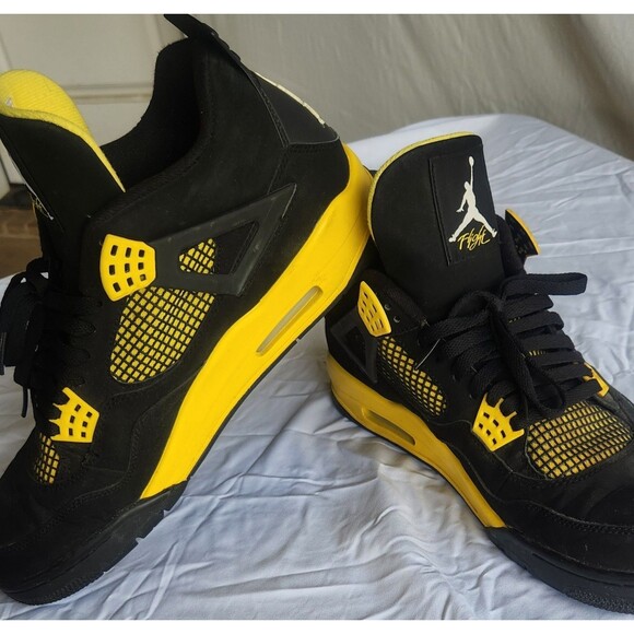 Jordan Air Jordan 4 Retro LS Thunder Black Yellow Men\'s Sneaker 308497-008 main image 13